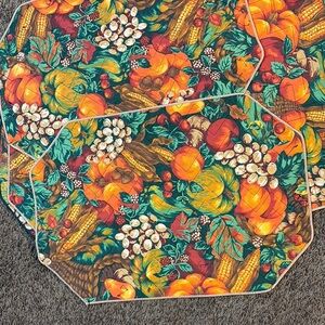 Set of 6Colorful Harvest Print Placemats